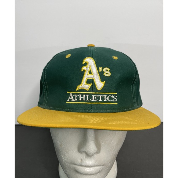 Other - Vintage Oakland Athletics A's Snapback Hat Clark Sportswear Green Baseball Cap